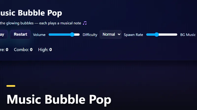 Music Bubble Pop