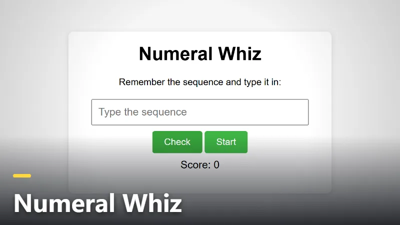 Numeral Whiz
