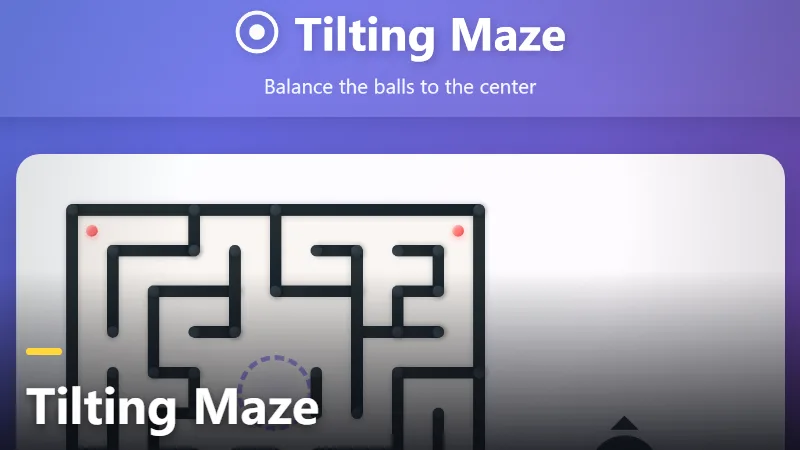 Tilting Maze